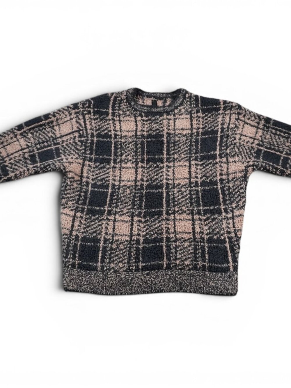 Skims cozy hoodie plaid pullover size medium Sweater